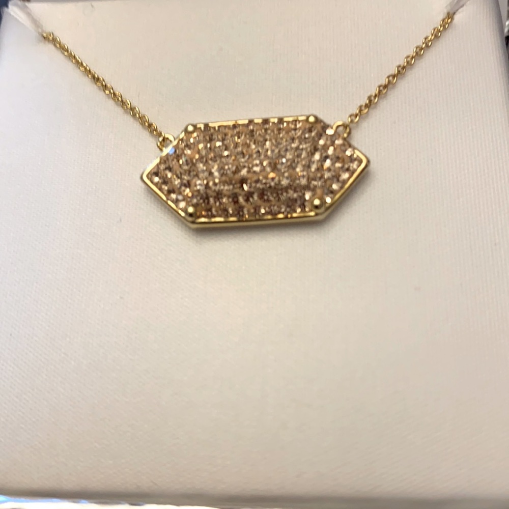 Crystal geometric necklace